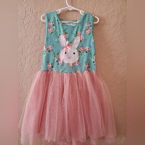 Boutique bunny floral dress size 7/8 USA China 2XL
